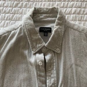 Club Monaco Heathered gray button down, Sz L